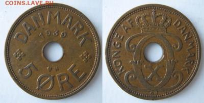 Дания 5 эре 1939 до 27-02-22 в 22:00 - 11 4 Дания 5 эре 1939    037