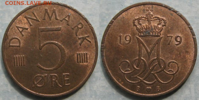 Дания 5 эре 1979  до 27-02-22 в 22:00 - Дания 5 эре 1979    9599
