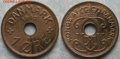 Дания 1 эре 1940  до 27-02-22 в 22:00 - Дания 1 эре 1940    9574