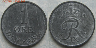 Дания 1 эре 1959 до 27-02-22 в 22:00 - Дания 1 эре 1959    9631