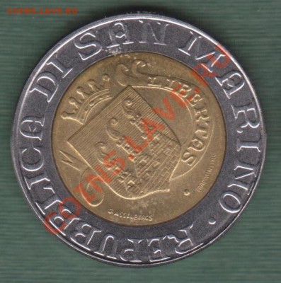 Сан Марино, Биметалл 500 Лир 1989 (15.11) - 68