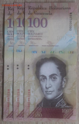 Венесуэла, 100 боливар 2012 3 шт.,№ по порядку до 27.02 БЛИЦ - 7uUaMAImkgI