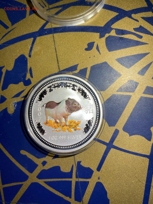 1 Доллар. Лунный календарь Год Свиньи Цветная Лунар, 2007 до - a61qBINtjvo