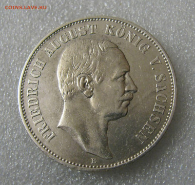 Королевство Саксония. Фридрих Август III. 5 МАРОК 1908 года. - 5 Мар1908 (3).JPG