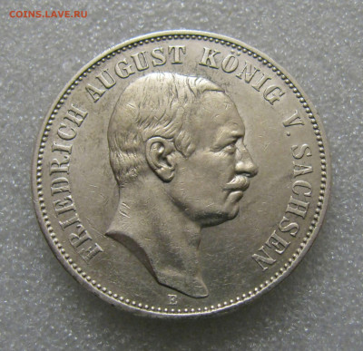 Королевство Саксония. Фридрих Август III. 5 МАРОК 1908 года. - 5 Мар1908 (2).JPG