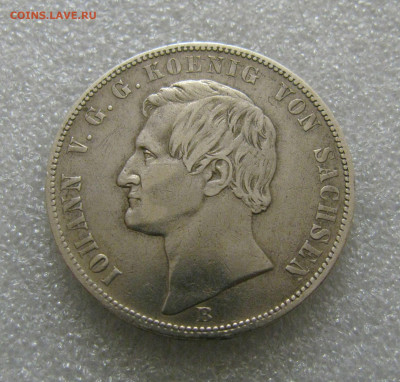 Королевство Саксония. Иоганн. 1 ТАЛЕР 1865 года. - 1Тал1865 (2).JPG