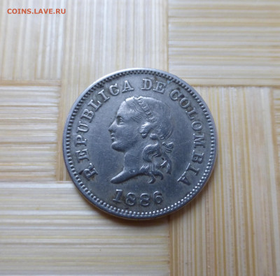 Колумбия, 5 сентаво 1886 (1). - P1060262.JPG