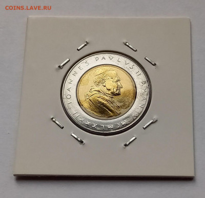 Ватикан 500 лир 1982. UNC. Биметалл. Тираж - 120 000 шт. - 6