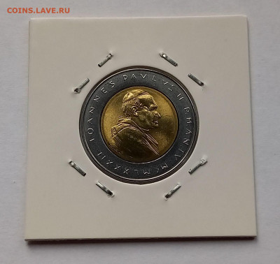 Ватикан 500 лир 1982. UNC. Биметалл. Тираж - 120 000 шт. - 5