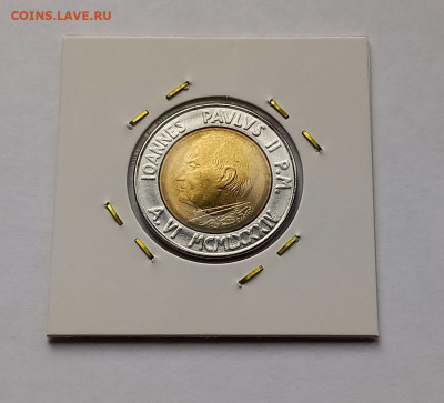 Ватикан 500 лир 1984. UNC. Биметалл. Тираж - 105 500 шт. - 6