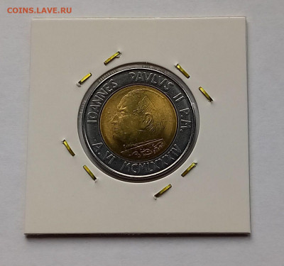 Ватикан 500 лир 1984. UNC. Биметалл. Тираж - 105 500 шт. - 5