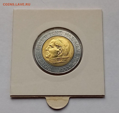 Ватикан 500 лир 1985. UNC. Биметалл. Тираж - 86 000 шт. - 6