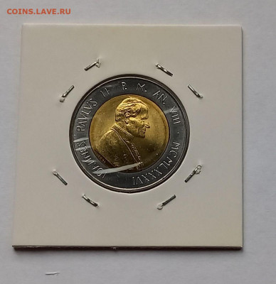 Ватикан 500 лир 1986. UNC. Биметалл. Тираж - 80 000 шт. - 5