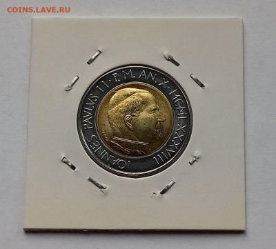 Ватикан 500 лир 1988. UNC. Биметалл. Тираж - 80 000 шт. - 5