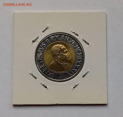 Ватикан 500 лир 1989. UNC. Биметалл. Тираж - 60 000 шт. - 5