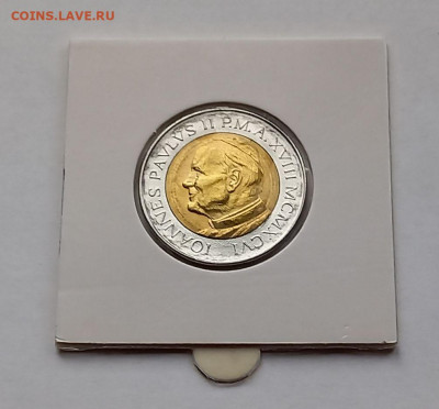 Ватикан 500 лир 1996. UNC. Биметалл. Тираж - 32 000 шт. - 6