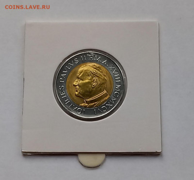 Ватикан 500 лир 1996. UNC. Биметалл. Тираж - 32 000 шт. - 5