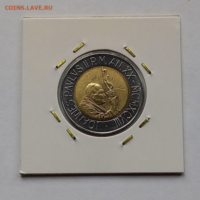 Ватикан 500 лир 1998. UNC. Биметалл. Тираж - 28 500 шт. - 5