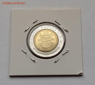 Ватикан 500 лир 2001. UNC. Биметалл. Тираж - 151 000 шт. - 6