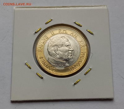 Ватикан 1000 лир 1997. UNC. Биметалл. Тираж - 30 000 шт. - 6