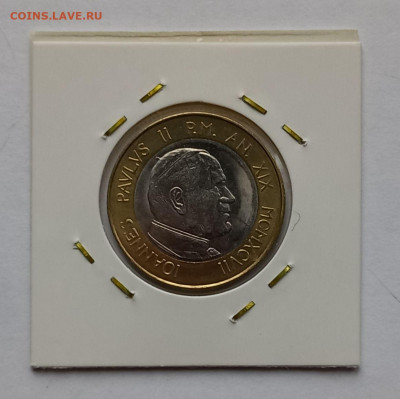 Ватикан 1000 лир 1997. UNC. Биметалл. Тираж - 30 000 шт. - 4