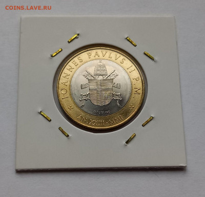 Ватикан 1000 лир 2001. UNC. Биметалл. Тираж - 426 000 шт. - 7