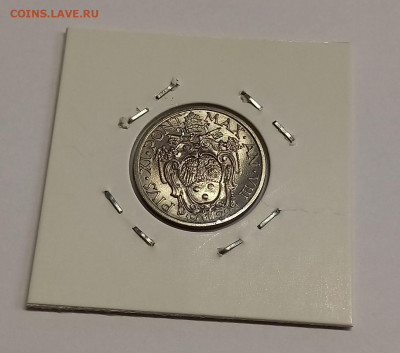 Ватикан 20 чентезимо 1929. РЕДКАЯ! UNC. Тираж - 10 000 шт. - 7