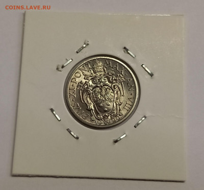 Ватикан 20 чентезимо 1929. РЕДКАЯ! UNC. Тираж - 10 000 шт. - 6