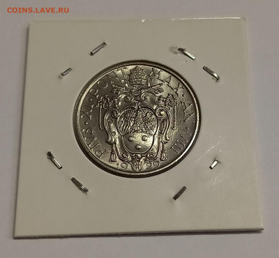 Ватикан 1 лира 1929. РЕДКАЯ! UNC. Тираж - 10 000 шт. - 8