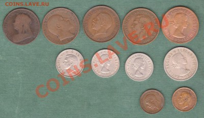 Великобритания - 11 дореформенных монет, все разные (15.11) - Англия11.11.2011 003