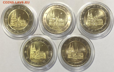 2 евро, Германия 2011 Кельн (5 дворов)-02.03.22 до22-00Мск - 1