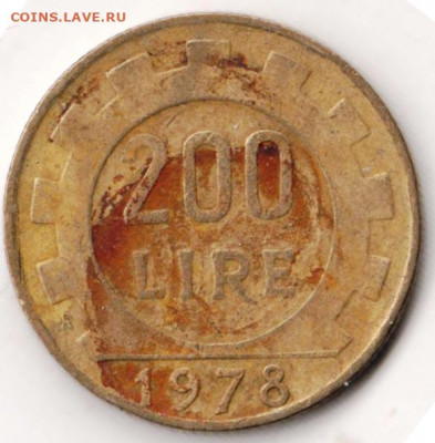 ИТАЛИЯ 200 лир 1978 г. до 04.03.22 г. в 23.00 - 038