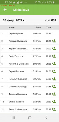 Угадай результат на PARKRUN Михалковское (26.02.2022) - Screenshot_20220226-125404_parkrunner