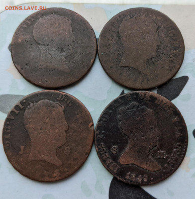 Испания 1824 - 1845 медь ФИКС до 02.03 - PXL_20220302_042659551~2