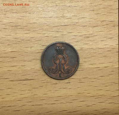 Ганновер 1 пфенниг 1855 Германская Империя Германия - IMG_6322.JPG