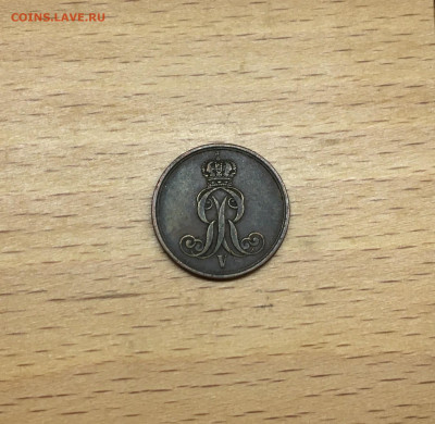 Ганновер 1 пфенниг 1853 Германская Империя Германия - IMG_6316.JPG