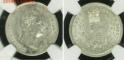 4 гульдена 1835 года - 1835 ESSE & DEM 1 l 4 G NGC AU 55