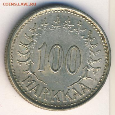 Финляндия, 100 марок 1956 до 09.03.22, 23:00 - #И-1061-r