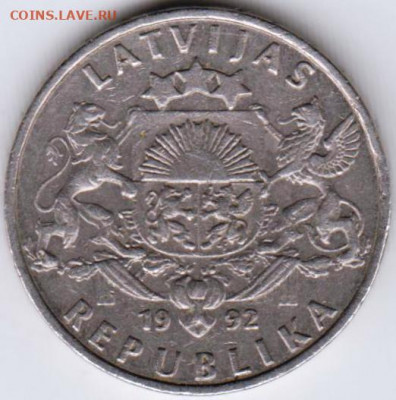 ЛАТВИЯ 1 лат 1992 г. до 12.03.22 г. в 23.00 - 019