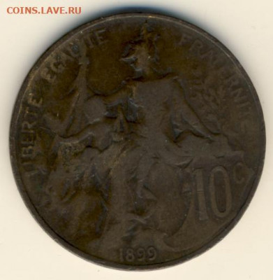 Франция, 3 монеты 1854-1899 до 10.03.22, 23:00 - #И-1067-r