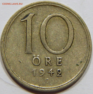 Швеция. Серебро. 10 эре 1942 тип II, до 13 марта 22-30 - DSCN1697_1