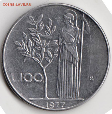 ИТАЛИЯ 100 лир 1977 г. до 19.03.22 г. в 23.00 - 035