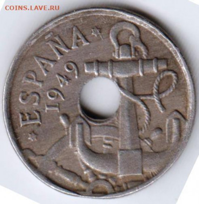 ИСПАНИЯ 50 сантим 1949 г. до 20.03.22 г. в 23.00 - 017