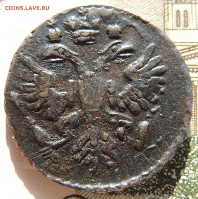 Деньга 1731 года (перечекан) - DSCN6779.JPG