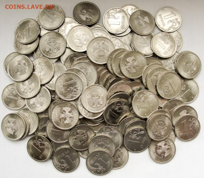 1 рубль 2009сп.,2010сп.-300штук отборные. - 1р.10сп.