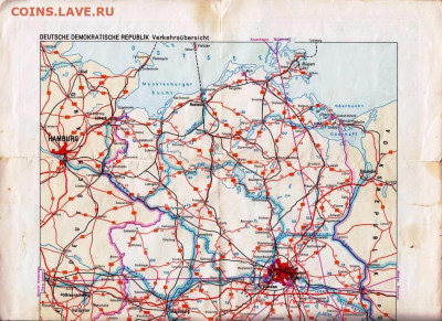 КАРТА дорожной сети ГДР 1969 г. до 25.03.22 г. в 23.00 - 007