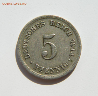 Германия 5 пфеннигов 1914 г. "А". до 24.03.22 - DSCN3696.JPG