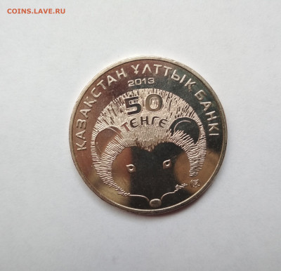 "Красная книга Казахстана"2013-50 тенге.Длинноиглый Ёж - Длинноиглый Ёж2