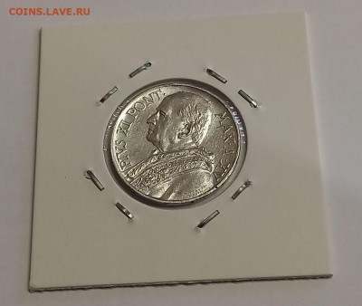 Ватикан 5 лир 1936. Серебро. Тираж - 80 000 шт. - 8