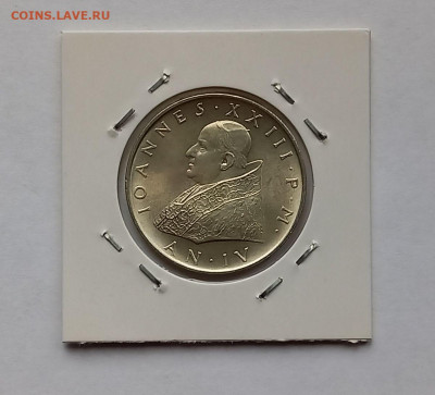 Ватикан 500 лир 1962. UNC. Серебро. Тираж - 50 000 шт. - 4